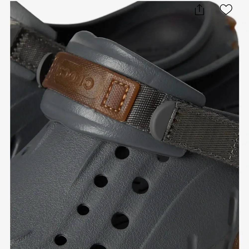 CROCS echo gum Ro clog in Slate Grey Clog with Brown Outsole Accents